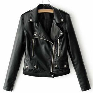 Ribbed Hem Faux Leather Moto Jacket NWOT